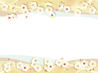 梅の花のフレーム
