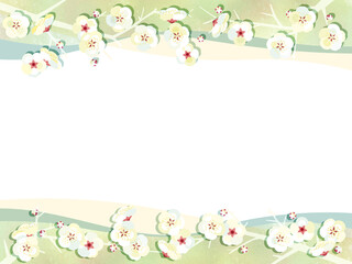 梅の花のフレーム
