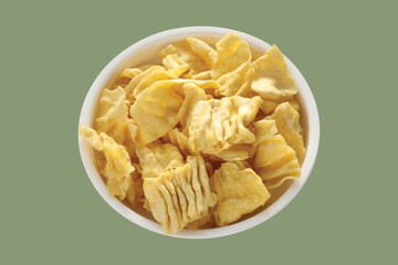 Papdi Gathiya or gathia, ganthia, ganthiya, papadi, Fafada is a very popular Gujarati snack, Pouch Packing Namkeen or namkin Common Street Food.