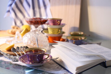 tea and book
