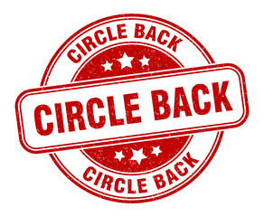 circle back stamp. circle back label. round grunge sign