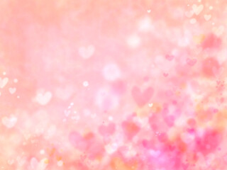 華やかで綺麗で可愛いハートの背景
