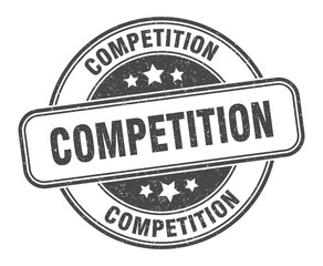 competition stamp. competition label. round grunge sign