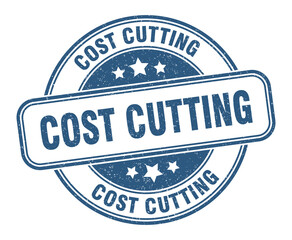 Fototapeta premium cost cutting stamp. cost cutting label. round grunge sign