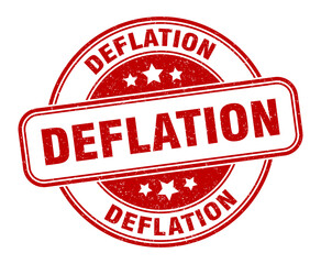 deflation stamp. deflation label. round grunge sign