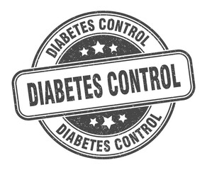 diabetes control stamp. diabetes control label. round grunge sign