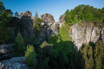 Fototapeta premium Bastei in Saxon Switzerland (Saechsische Schweiz). Germany