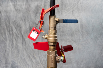 pipe valves fitted with lockout device
