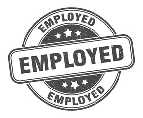 Obraz premium employed stamp. employed label. round grunge sign