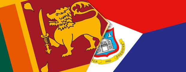 Sri Lanka and Sint Maarten flags, two vector flags.