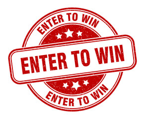 enter to win stamp. enter to win label. round grunge sign