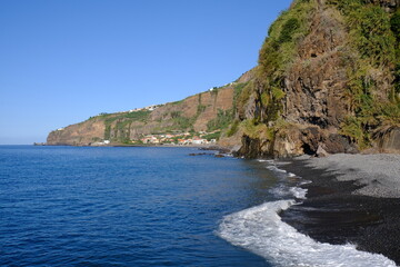 Seashore and coast near Ponta Do Sol, Madeira Island, Portugal