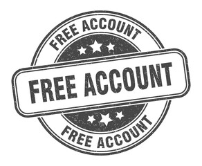 Fototapeta premium free account stamp. free account label. round grunge sign