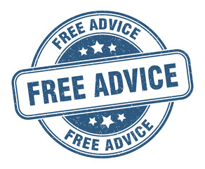 free advice stamp. free advice label. round grunge sign