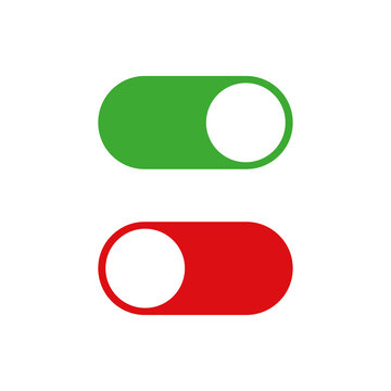 Switch slider vector icon. Flat button for app
