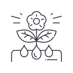 Bio oil icon, linear isolated illustration, thin line vector, web design sign, outline concept symbol with editable stroke on white background.