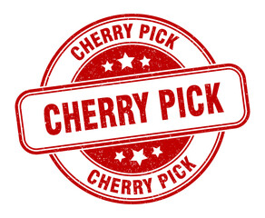 cherry pick stamp. cherry pick label. round grunge sign