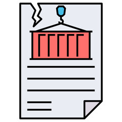 Trade Agreement Cancel Concept Vector Icon Design, Financier and investors Symbol on White Background, Business Capitalism and Finance Sign, 