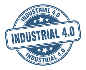industrial 4.0 stamp. industrial 4.0 label. round grunge sign