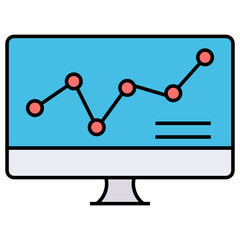 Stock Trade Concept, Dividends Value Graph Vector Icon Design, Financier and investors Symbol on White Background, Business Capitalism and Finance Sign, 