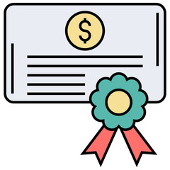 Security Bonds Concept, Saving Certificate Vector Icon Design, Financier and investors Symbol on White Background, Business Capitalism and Finance Sign,