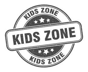 kids zone stamp. kids zone label. round grunge sign