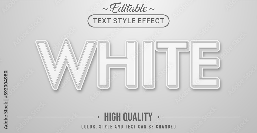Poster White text effect - Editable text effect