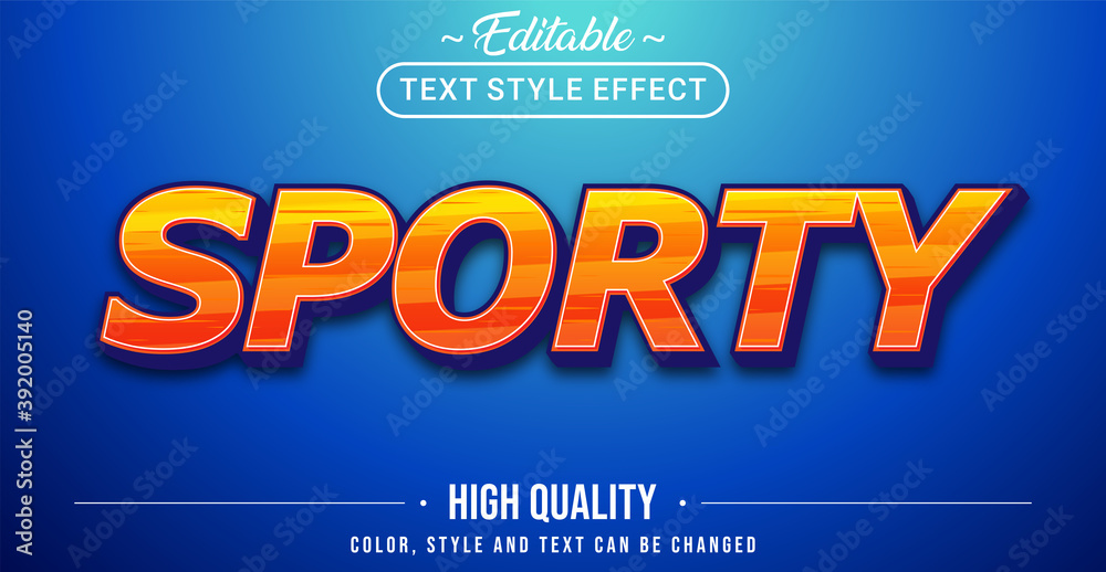 Poster 3d sport text effect - editable text effect