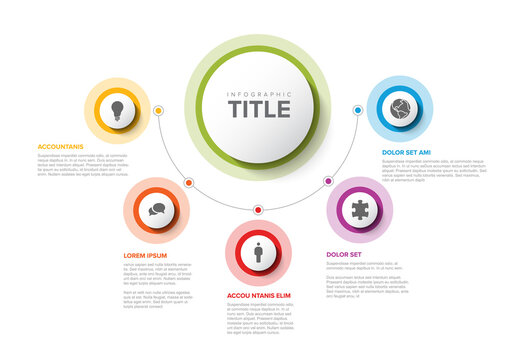 Multipurpose Infographic template with five elements