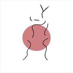 Liner drawing two people in love