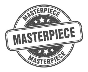 masterpiece stamp. masterpiece label. round grunge sign