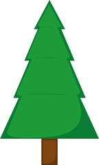 Vector illustration of emoticon of a pine