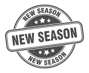 new season stamp. new season label. round grunge sign