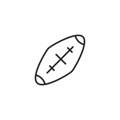 rugby ball icon symbol sign vector