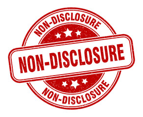 non-disclosure stamp. non-disclosure label. round grunge sign