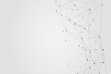 Abstract connecting dots and lines, Polygonal background, technology design, vector illustrator