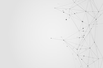 Abstract connecting dots and lines, Polygonal background, technology design, vector illustrator