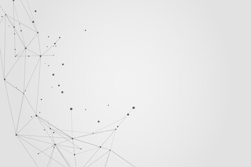 Abstract connecting dots and lines, Polygonal background, technology design, vector illustrator