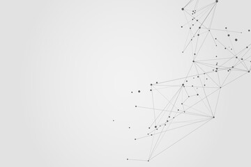 Abstract connecting dots and lines, Polygonal background, technology design, vector illustrator