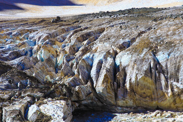 Fototapeta premium melting glacier mountain, global warming and nature disaster, glaciers 
