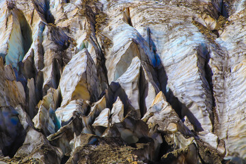 melting glacier mountain, global warming and nature disaster, glaciers
