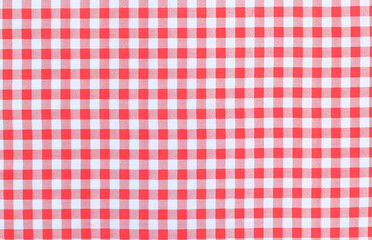 red and white checkered tablecloth
