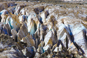 melting glacier mountain, global warming and nature disaster, glaciers
