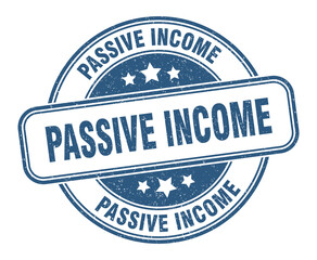 passive income stamp. passive income label. round grunge sign