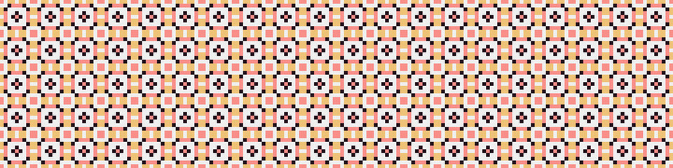 Fototapeta premium Abstract Cross Pattern Dots generative computational art illustration