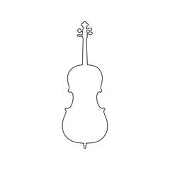 icon of the cello. vector illustration © ilyanatty