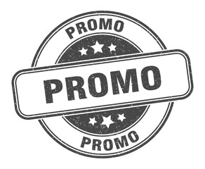 promo stamp. promo label. round grunge sign