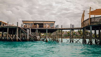 houses on the ocean, zanzibar