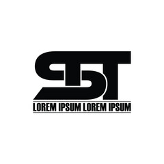 STT letter monogram logo design vector