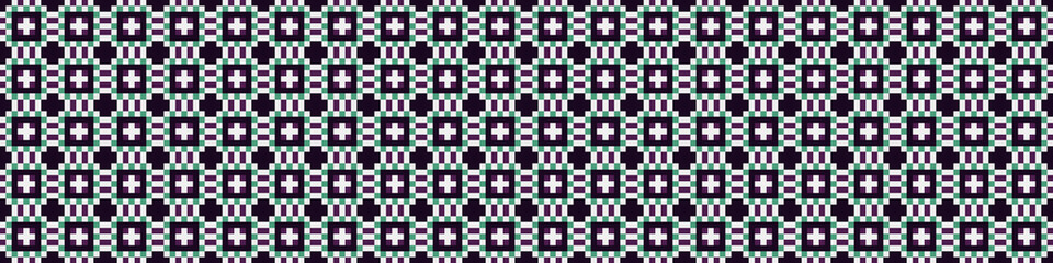 Fototapeta premium Abstract Cross Pattern Dots Logo generative computational art illustration